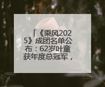 《乘风2025》成团名单公布：62岁叶童获年度总冠军，李晟、陈德容获年度高光人物