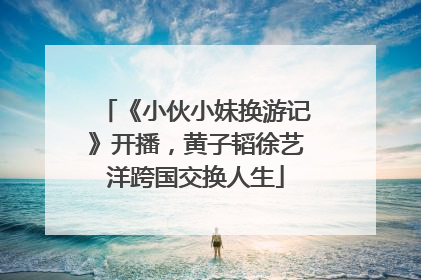 《小伙小妹换游记》开播，黄子韬徐艺洋跨国交换人生