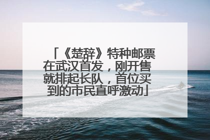 《楚辞》特种邮票在武汉首发，刚开售就排起长队，首位买到的市民直呼激动