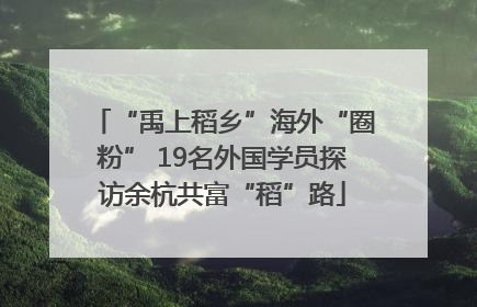 “禹上稻乡”海外“圈粉” 19名外国学员探访余杭共富“稻”路