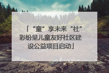 “童”享未来“社”彩纷呈儿童友好社区建设公益项目启动