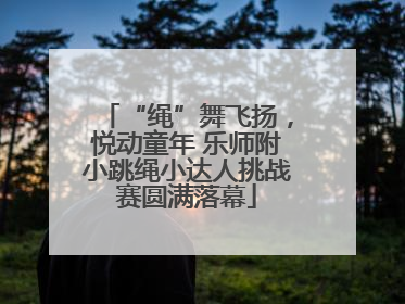 “绳”舞飞扬，悦动童年 乐师附小跳绳小达人挑战赛圆满落幕