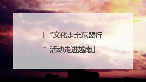 “文化走亲东盟行”活动走进越南