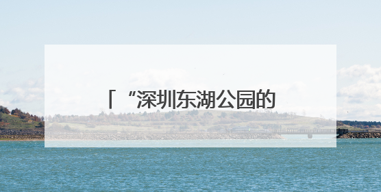 “深圳东湖公园的鱼可以吃吗？”