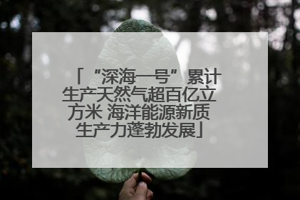 “深海一号”累计生产天然气超百亿立方米 海洋能源新质生产力蓬勃发展