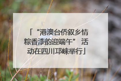 “港澳台侨叙乡情 粽香漆韵迎端午” 活动在四川邛崃举行