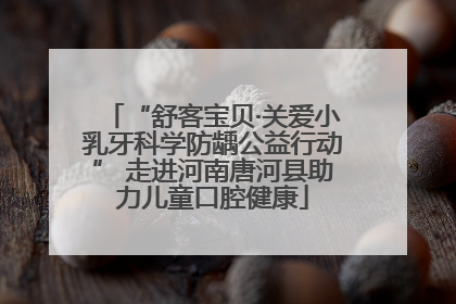 “舒客宝贝·关爱小乳牙科学防龋公益行动” 走进河南唐河县助力儿童口腔健康