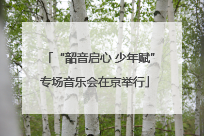 “韶音启心 少年赋”专场音乐会在京举行