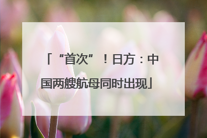 “首次”！日方：中国两艘航母同时出现