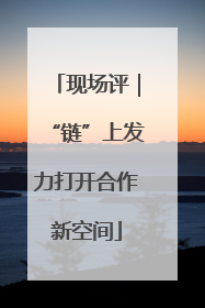 现场评｜“链”上发力打开合作新空间