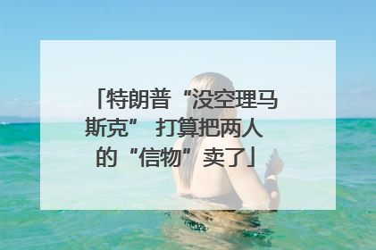 特朗普“没空理马斯克” 打算把两人的“信物”卖了