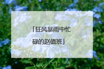 狂风暴雨中忙碌的赵值班