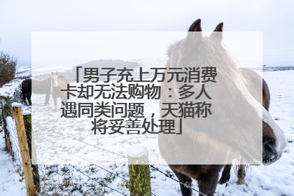 男子充上万元消费卡却无法购物：多人遇同类问题，天猫称将妥善处理
