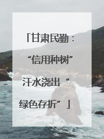 甘肃民勤：“信用种树” 汗水浇出“绿色存折”
