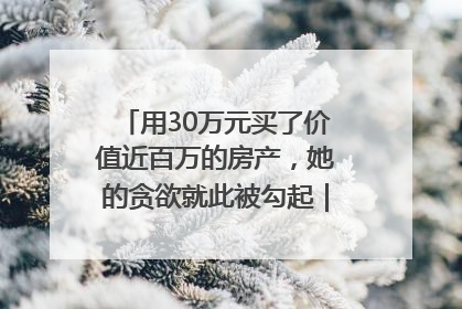 用30万元买了价值近百万的房产，她的贪欲就此被勾起｜今晚九点半