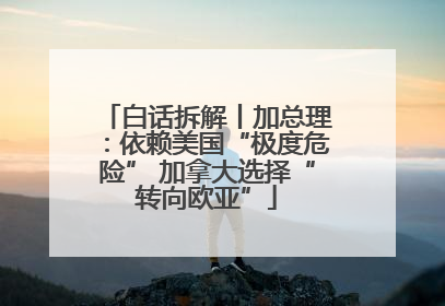 白话拆解丨加总理：依赖美国“极度危险” 加拿大选择“转向欧亚”
