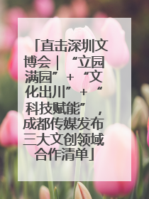 直击深圳文博会｜“立园满园”+“文化出川”+“科技赋能”，成都传媒发布三大文创领域合作清单