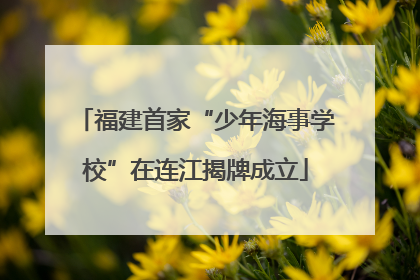 福建首家“少年海事学校”在连江揭牌成立
