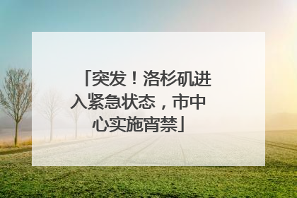 突发！洛杉矶进入紧急状态，市中心实施宵禁