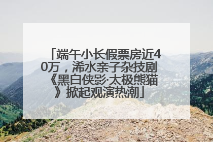 端午小长假票房近40万，浠水亲子杂技剧《黑白侠影·太极熊猫》掀起观演热潮
