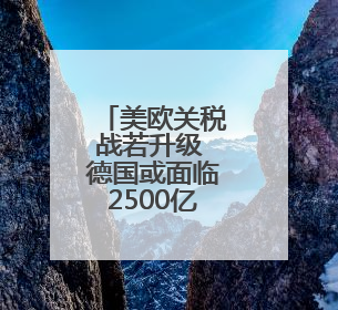 美欧关税战若升级 德国或面临2500亿欧元损失