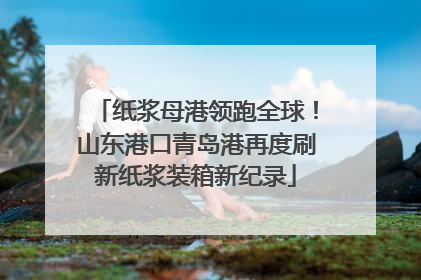 纸浆母港领跑全球！山东港口青岛港再度刷新纸浆装箱新纪录