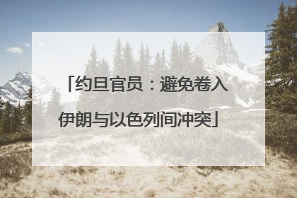 约旦官员：避免卷入伊朗与以色列间冲突