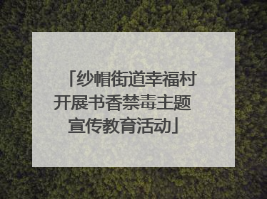 纱帽街道幸福村开展书香禁毒主题宣传教育活动