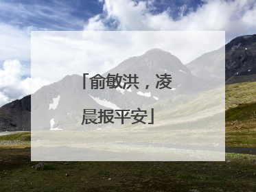 俞敏洪，凌晨报平安