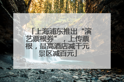 上海浦东推出“演艺票根券”，上传票根，最高酒店减千元景区减百元