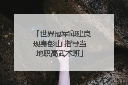 世界冠军邱建良现身彭山 指导当地职高武术班