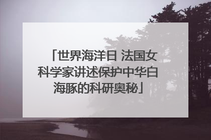 世界海洋日 法国女科学家讲述保护中华白海豚的科研奥秘