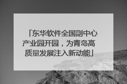 东华软件全国副中心产业园开园，为青岛高质量发展注入新动能