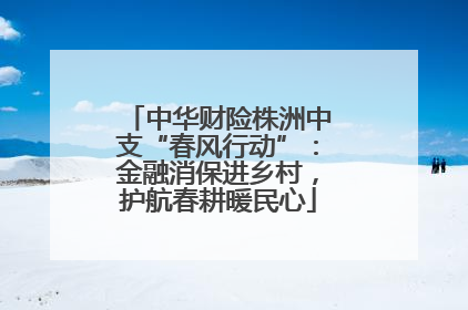中华财险株洲中支“春风行动”：金融消保进乡村，护航春耕暖民心