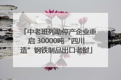 中老班列助停产企业重启 30000吨“四川造”钢铁制品出口老挝