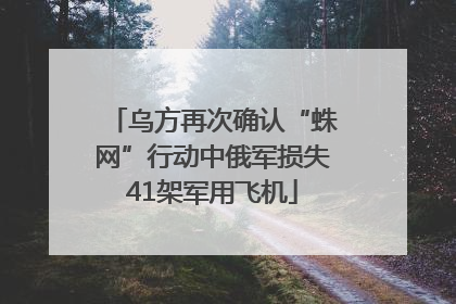 乌方再次确认“蛛网”行动中俄军损失41架军用飞机