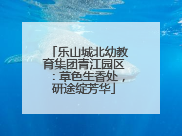 乐山城北幼教育集团青江园区：草色生香处，研途绽芳华