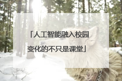 人工智能融入校园 变化的不只是课堂