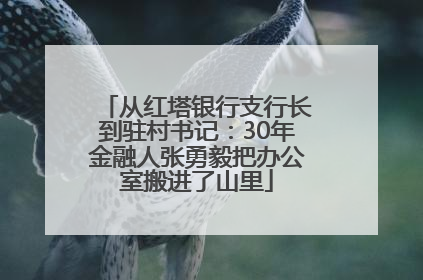 从红塔银行支行长到驻村书记：30年金融人张勇毅把办公室搬进了山里