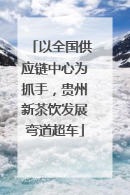 以全国供应链中心为抓手，贵州新茶饮发展弯道超车