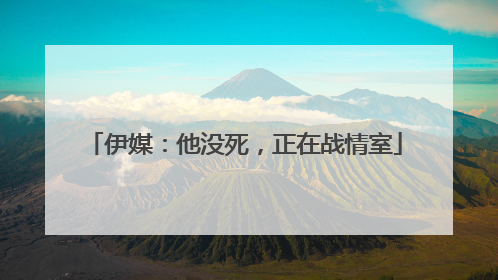 伊媒：他没死，正在战情室