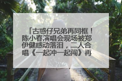 古惑仔兄弟再同框！陈小春演唱会现场被郑伊健感动落泪，二人合唱《一起冲一起闯》再现青春回忆