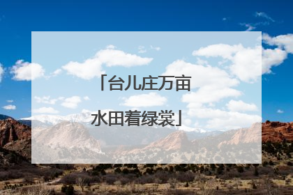 台儿庄万亩水田着绿裳