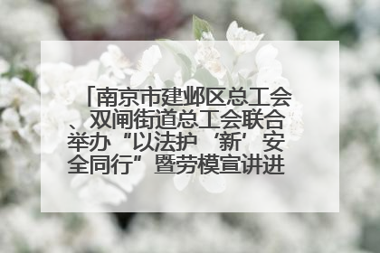 南京市建邺区总工会、双闸街道总工会联合举办“以法护‘新’安全同行”暨劳模宣讲进工地服务活动