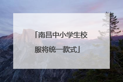 南昌中小学生校服将统一款式