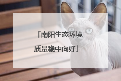 南阳生态环境质量稳中向好