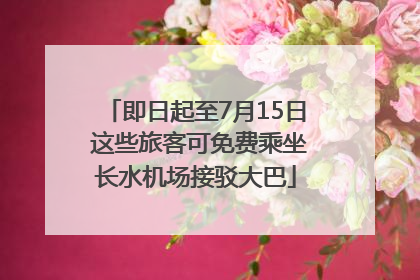 即日起至7月15日 这些旅客可免费乘坐长水机场接驳大巴