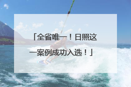 全省唯一！日照这一案例成功入选！
