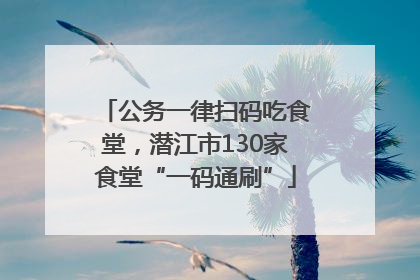 公务一律扫码吃食堂，潜江市130家食堂“一码通刷”