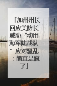 加州州长回应美防长威胁“动用海军陆战队”应对骚乱：简直是疯了